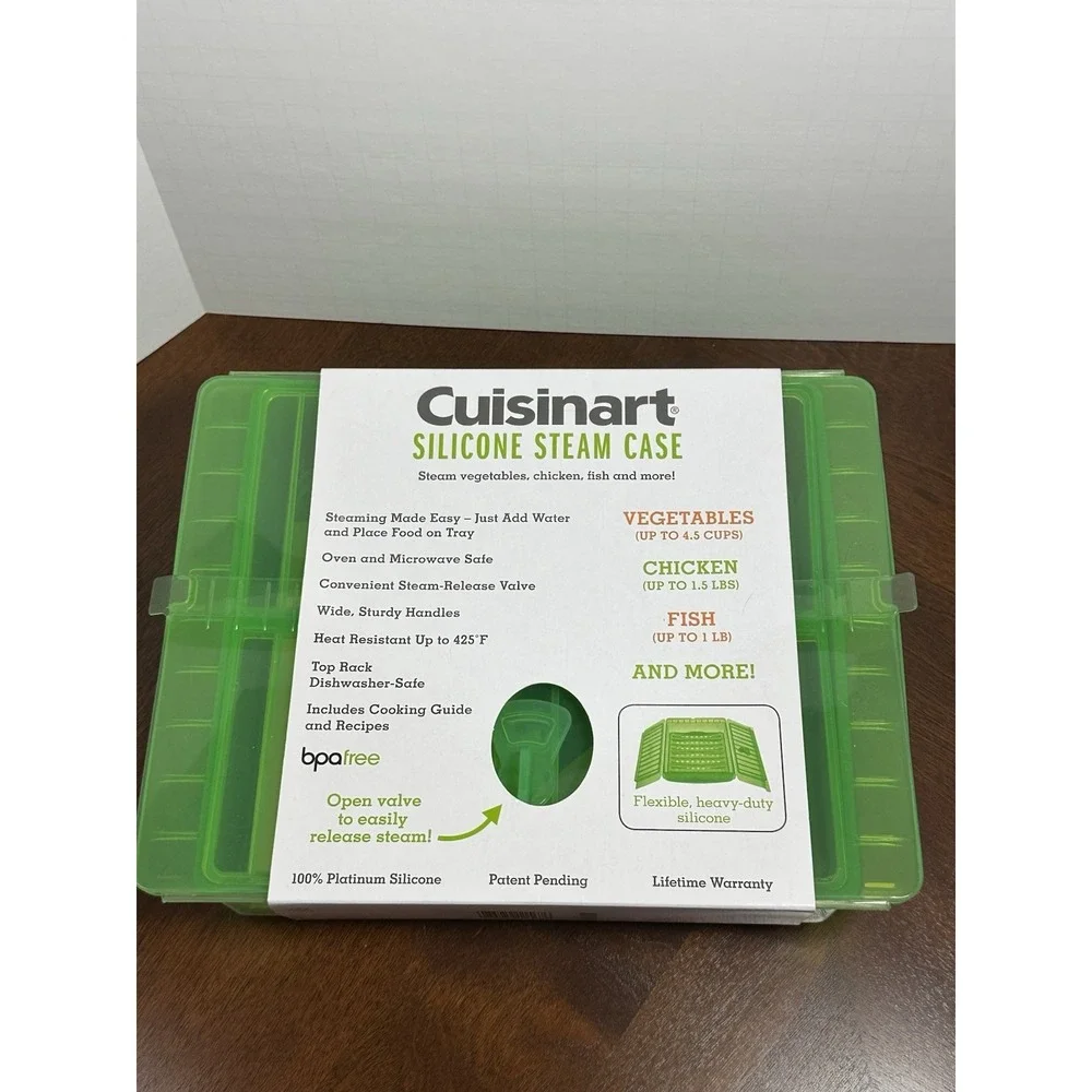Cuisinart Silicone Steam Case Green Microwave Oven Cooker CTG-00-SSC New Boxed